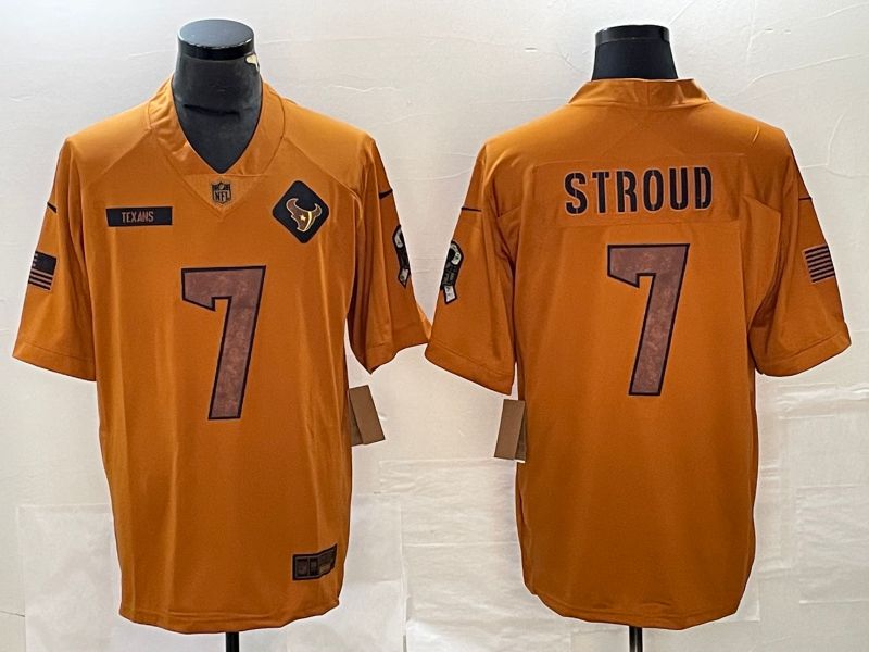 Men Houston Texans #7 Stroud brown Nike 2023 Salute To Service Limited NFL Jersey->kansas city chiefs->NFL Jersey